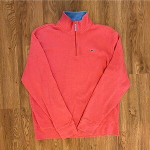 Vineyard Vines Red Quarter-Zip Pullover